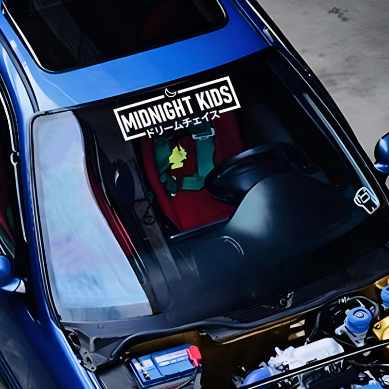 Midnight Kids JDM Car Decal Waterproof Vinyl Sticker Trendy Drift Auto Window Exterior Decor