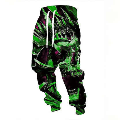 Winter New Thick Warm Pants Fashion 3D Geometric Pattern Printed Sweatpants Men Loose Casual Pocket Drawstring Sweatpants