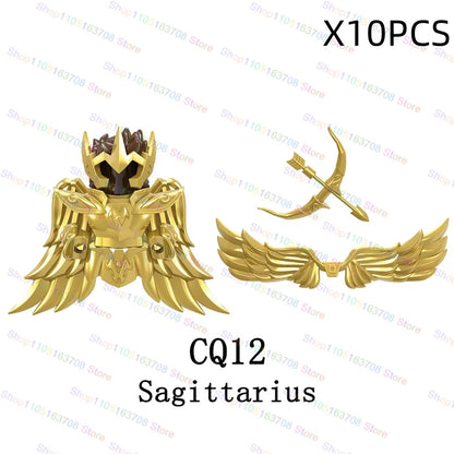 Saint Seiya Japanese Anime Cartoon Bricks Dolls Aiolia Aiolos Model Toys Building Blocks Figures Assembly Toys Gifts CQ11-22