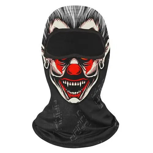 1pc  Face Mask Clown Ghost Skull Mask, Breathable Windproof, UV Sun Dust Protective Full Face Cover For Summer Sprin