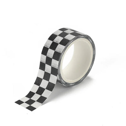 Black and White Grid Tape Creative Grid Lines Color Basic DIY Bookkeeping Decorative Material Stickers Washi Tape Kawaii 3M