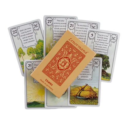 Old Style Lenormand Fortune-Telling Oracle Cards Tarot Divination Deck English Vision Edition Board Playing Game For Party