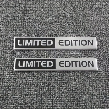 2PCS Metal Limited Edition 3D Car Body Badge Sticker Trunk Fender Emblem Decal Accessorie For Car Motorcycle Bike