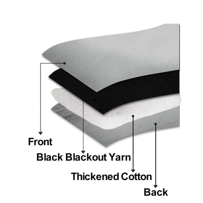 1panel 100% Blackout Winter Curtain, Warm Curtains for Living Room, Bedroom, Children Room, Add Cotton Curtains Grommet Top