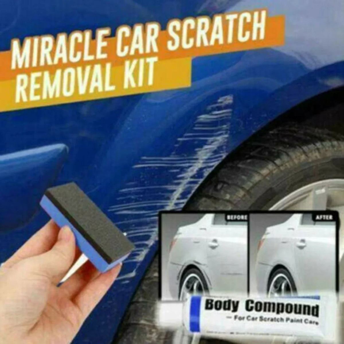 1Set Car Scratch Remover Paint Repair Kit Auto Body Compound Polishing Paste Paint Care Repairing Tools Auto Accessories
