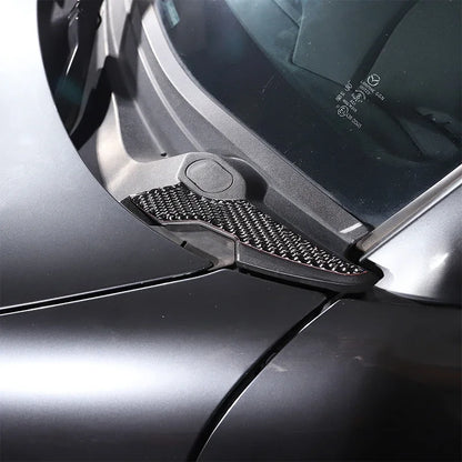For Mazda MX-5 2016-2023 Soft Carbon Fiber Car Front Windshield Glass Both Sides Trim Cover Sticker Car Protection Accessories