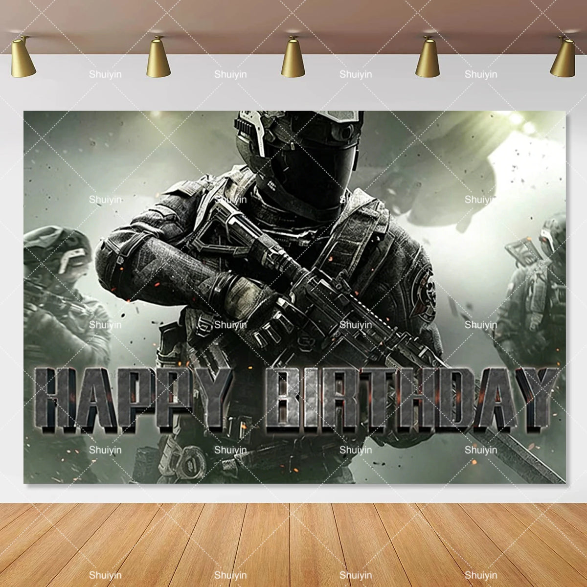 Call of Duty Theme Backdrop Kids Birthday Decorations Party Supplies Banner Poster Stimulating Game Boys Favor Gifts Photo Props