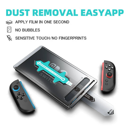 Auto-Alignment Screen Protector for Nintendo Switch 2 OLED Accessories, HD Clear Tempered Glass for Switch2, Bubble Free