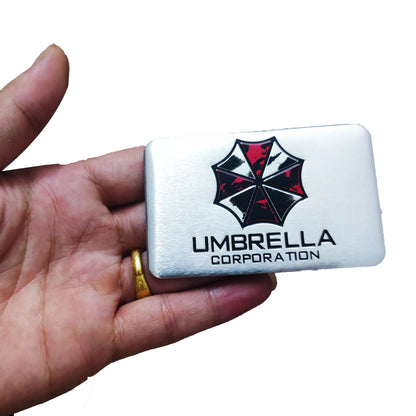 3D Aluminum Car Umbrella Corporation Badge Motorcycle Car Fuel Tank Cover Body Scratch Sticker Waterproof Decorative Decal