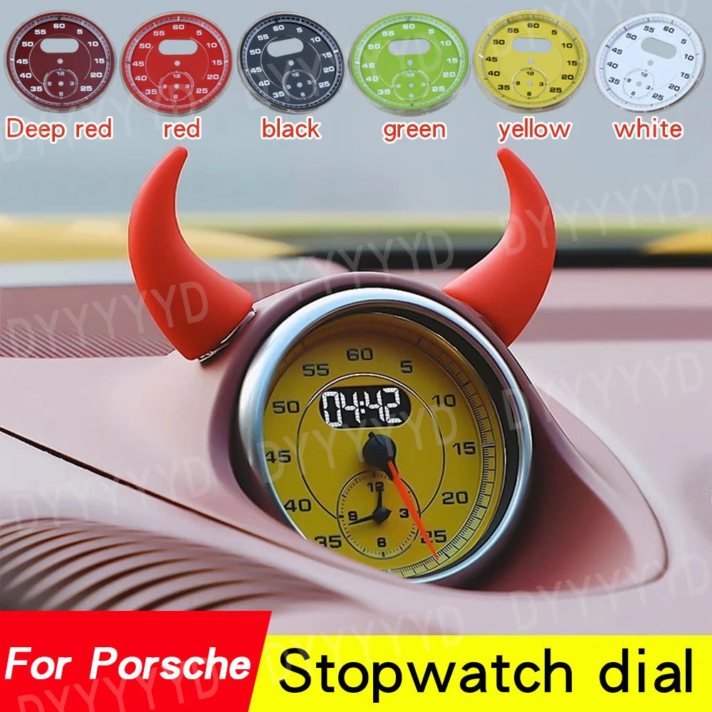1pcs Dial Clock Gauge Chrono For Porsche 911 Carrera 2013-2019 997 958 Panamera 970 Cayenne Boxster Macan 718 982 Stopwatch