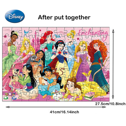 1Set Disney Princess Officially Licensed Cartoon Jigsaw Puzzles Wall Décor Puzzle Accessories Family Activity DIY Assembled Gift
