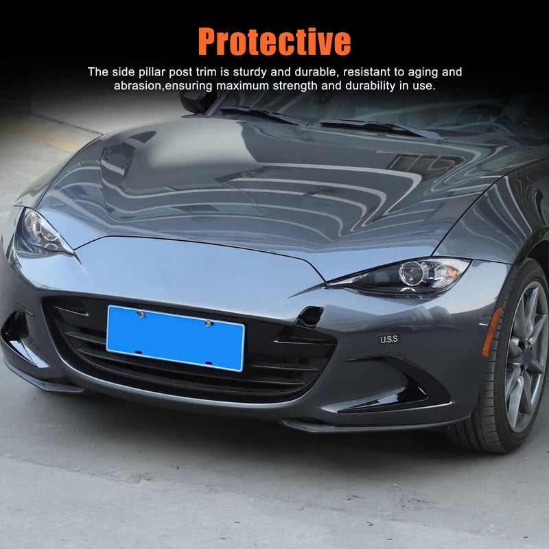 For use in the 2016+ Mazda MX-5 front bumper air intake grille decorative frame, bumper decorative strips, carbon fiber pattern