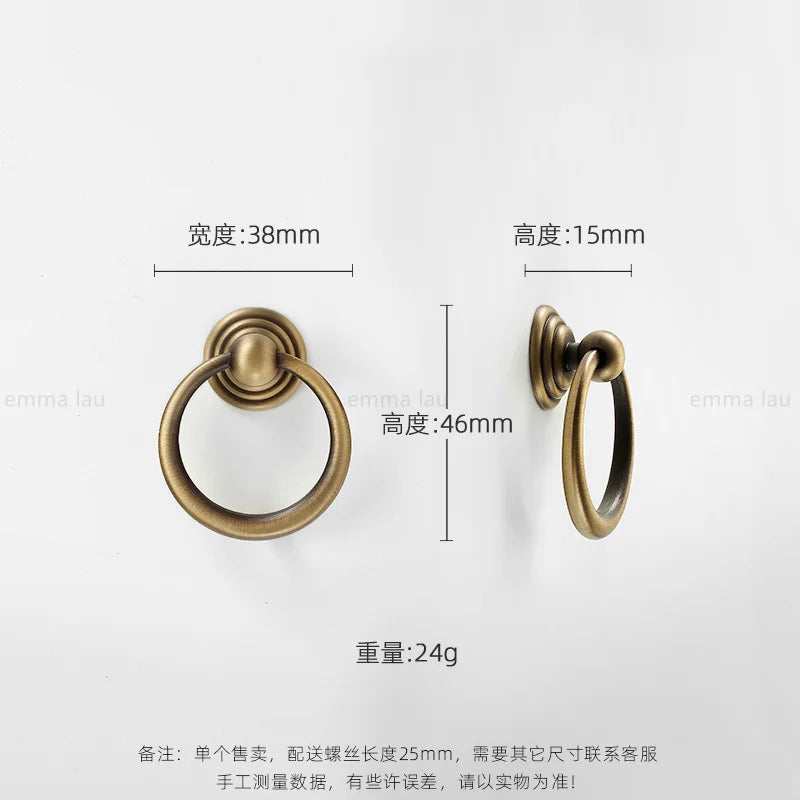 Light Luxury Brass Furniture Handles Retro Long Strip Cabinet Handles Round Door Drawer Knobs Kitchen Wardrobe Cupboard Pulls