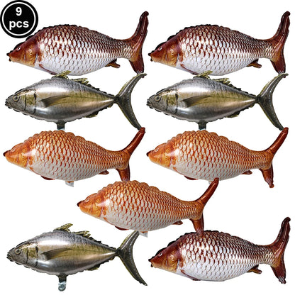 Fish Balloons Realistic Balloons Fishing Birthday Party Decor Cute Inflatable Fish Balloons for Fishing Theme Party Decorations
