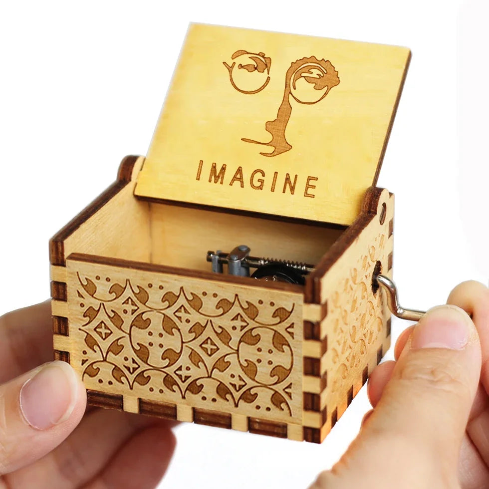 Wooden Anime Figure Music Box Pirates of the Carib Davy Jones Jack Sparrow Creative Birthday Christmas Day Gift