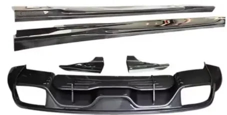 Real Carbon Fiber Body Kit For Porsche Cayenne Coupe 2018-2023 Front Bumper Lip Bear Trunk Diffuser Side Skirt Spoiler