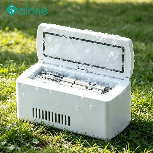 Portable Insulin Cooler Box Freezer Vial Pen Storage Case 2-18℃ Adjustable Temp Car Household Mini Fridge for Outdoor Home Use