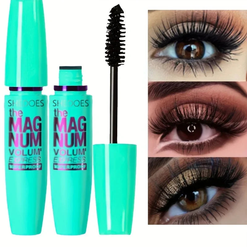 1pc  Black Mascara Thickening, Lengthening, Curling, Waterproof Liquid Fiber Mascara