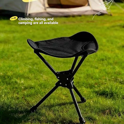 New Popular Outdoor Stool Folding Portable Triangular Stool Rotating Mazza Courtyard Subway Sketching Train Mazza Adjustable