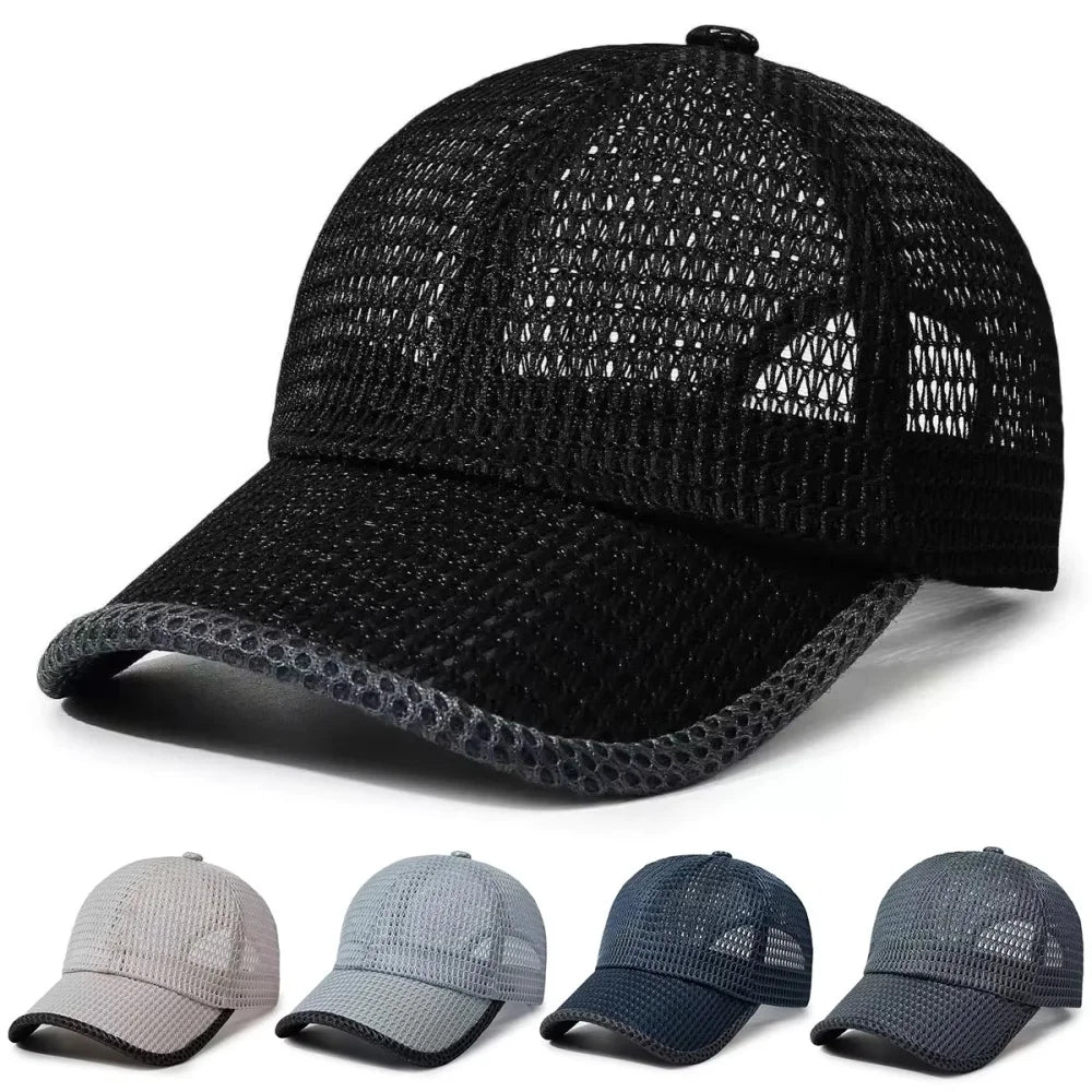 1 Simple Unisex Mesh Breathable Baseball Cap, Adjustable Casual Hat for Spring and Summer Outdoor Use, Sun Protection Hat