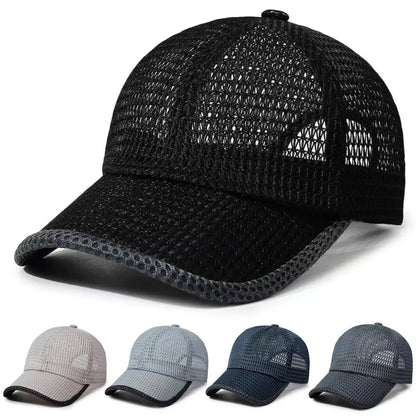 1 Simple Unisex Mesh Breathable Baseball Cap, Adjustable Casual Hat for Spring and Summer Outdoor Use, Sun Protection Hat