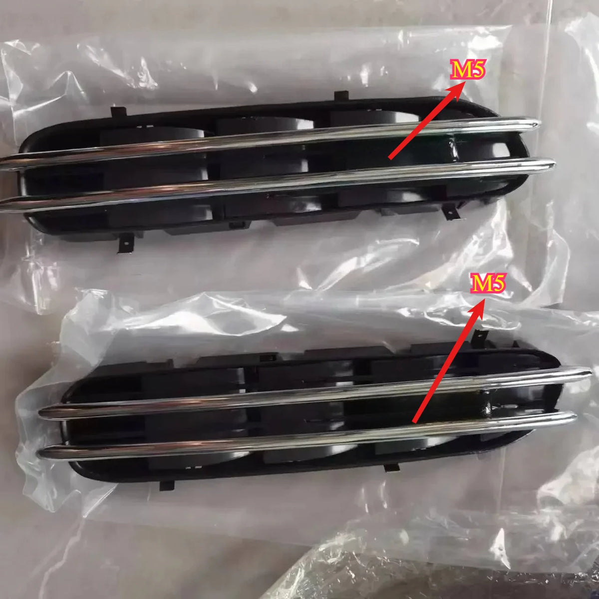Badge Pair Left + Righ For BMW 5 Series E60 M5 2PCS Brandnew Chrome Car Fender Side Panel Grilles Vents Auto Parts