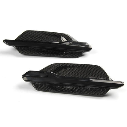 ABS Covered with Real Carbon Fiber Fender Vent Trim for BMW M Series M2 F87 2014 2015 2016 2017-ON Car Side Air Louver with Logo