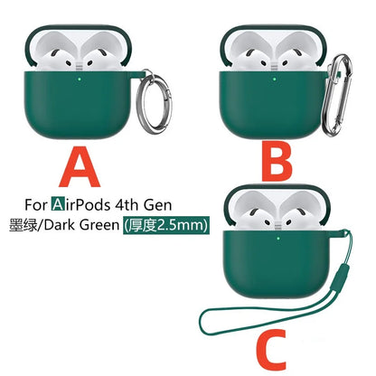 New For Airpods 4 Case Silicone Earphone Case with Active Noise Cancellation Shockproof Protective Case for Apple Airpods 4 2024