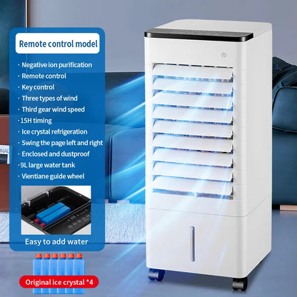 High-end Cooling Fan For Home And Car Use, Smart Vertical Circulating Air Cooler With Voice Remote Control