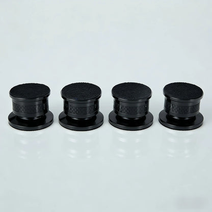 Professional Audio Speaker Foot Set (4 Pieces) Carbon Fiber Aluminum Alloy Speaker Foot Sole Speaker Foot Strap with 8 Anti Slip