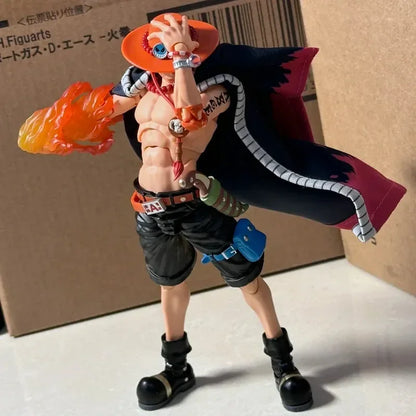 18cm Portgas D Ace Anime One Piece Pvc Articulated Action Figure Model Toy Kit Desktop Decoration Ornament Boy Exquisite Gifts