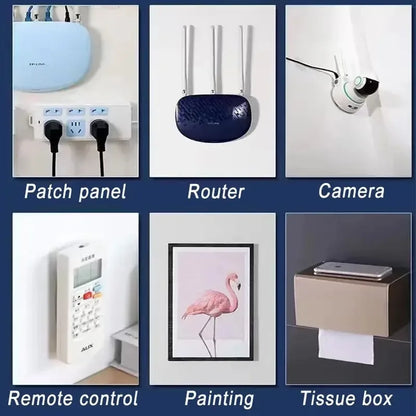 10-200 Double-Sided Hooks Strong Adhesive Transparent Traceless Wall Hook for Kitchen Bedroom Storage Holder Plug Socket Hanger