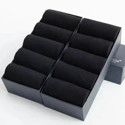 20Pcs/Lot Men's Pure Cotton Socks Plus Size Solid Color Casual Office Business Long Socks Breathable Soft Men's Socks EU39-48