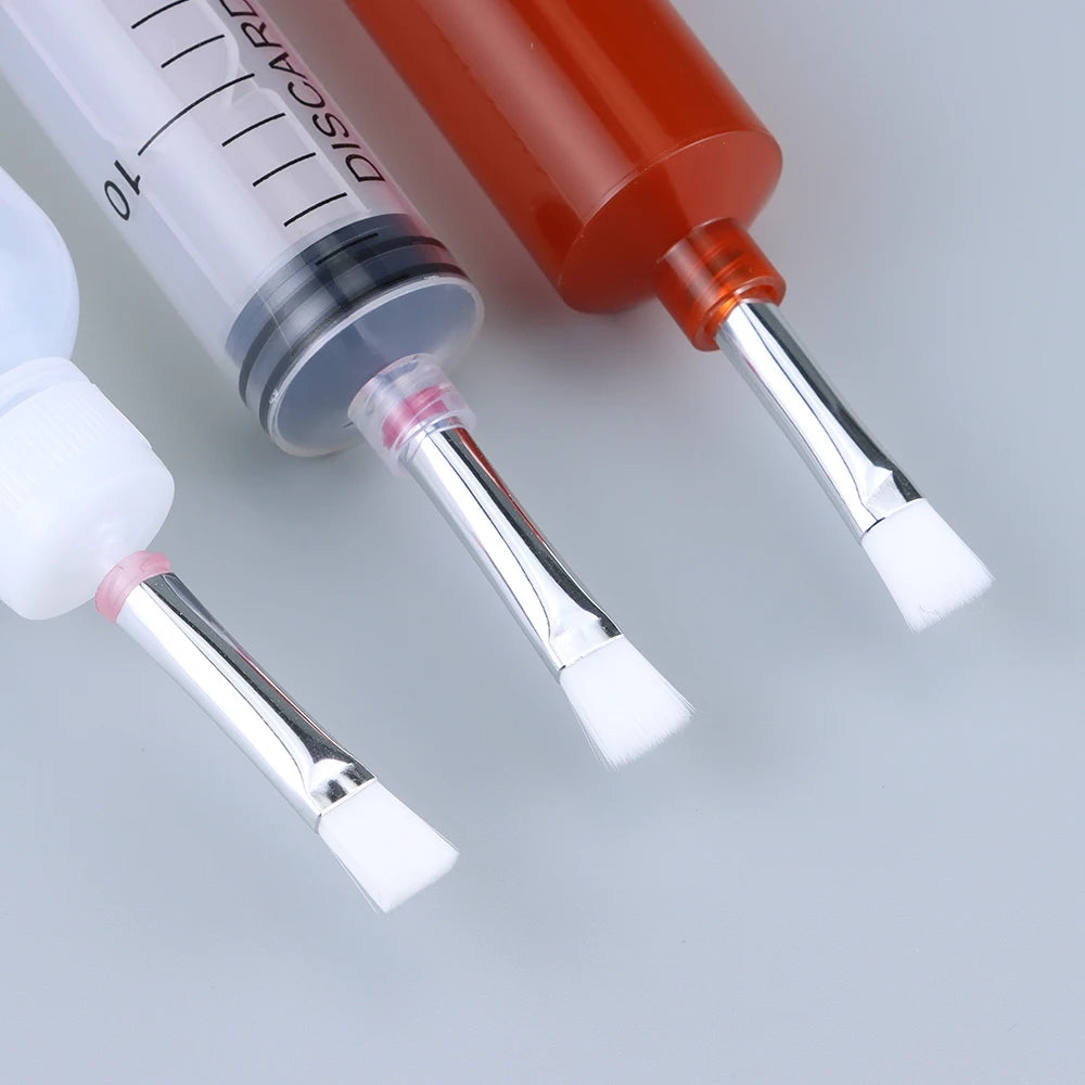 5Pcs 7-8mm Flat Mouth Soft Brush Needle Dispensing Injection Needle Precision Dispensing Machine Glue Coating Needle