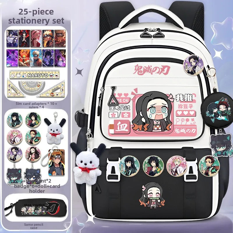 Demon Slayer large capacity cartoon elementary school backpack for boys and girls itabag Nezuko collaboration