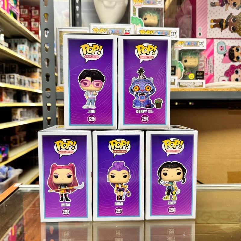 Funko Pop HUNTR/X K-POP Witch Hunter Squad Rumi Zoey Mirai Jinu Derpy&Sussie Ornament Desktop Decoration New Year Gift for Fans