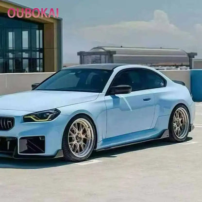 For BMW M2 G87 2022+ Carbon Fiber Side Skirt Side bumper Splitters Side skirts Cupwings Apron Side panel AD Car auto parts
