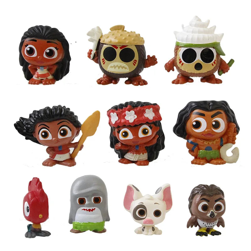 10pcs/set New Movie Moana Figure Toys PVC Figure Collectible Model Children Birthday Gift Toys
