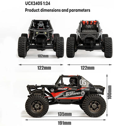 1/24 RC Crawler UDIRC UCX2405 Brushless/Brushed Motor 4WD Off-road Mini Rock Crawler Climbing Vehicle RTR RC Car Toys