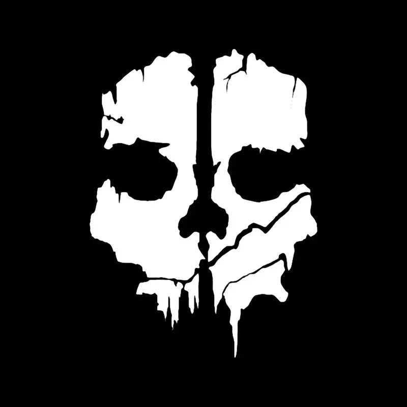 Call of Duty Ghost Head Skull Silhouette Car Sticker Waterproof Sunscreen Die Cut Window Trunk & Motorcycle Decal for Car Stylin