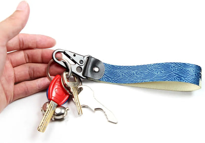 JDM Keychain, Car Motorcycle Key Chains Jet Key Tag for JDM Cars, Bikes, Scooter, ATV, UTV [Wave]