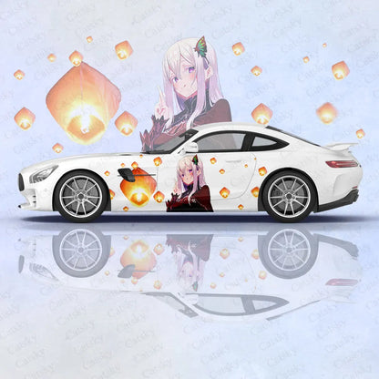 Echidna (ReZero) Car Body Stickers Anime Itasha Car Side Decal Sticker Car Body Sticker Car Body Decoration Stickers