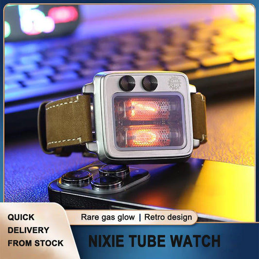 NEONWORKS New BTF Nixie Tube Watch CRT TV Retro Design UNIQUE IN16 VACCUM ELECTRICAL PUNK CREATION LIMITED SELLING