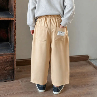 1 Piece Children's Spring Autumn Trousers Boys Girls Straight Pants Casual Trousers