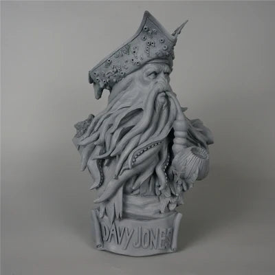 Big 28.6CM Pirates Caribbean Captain Davy Jones captain octopus Statue bust resembles bronze Furnishing articles model damage