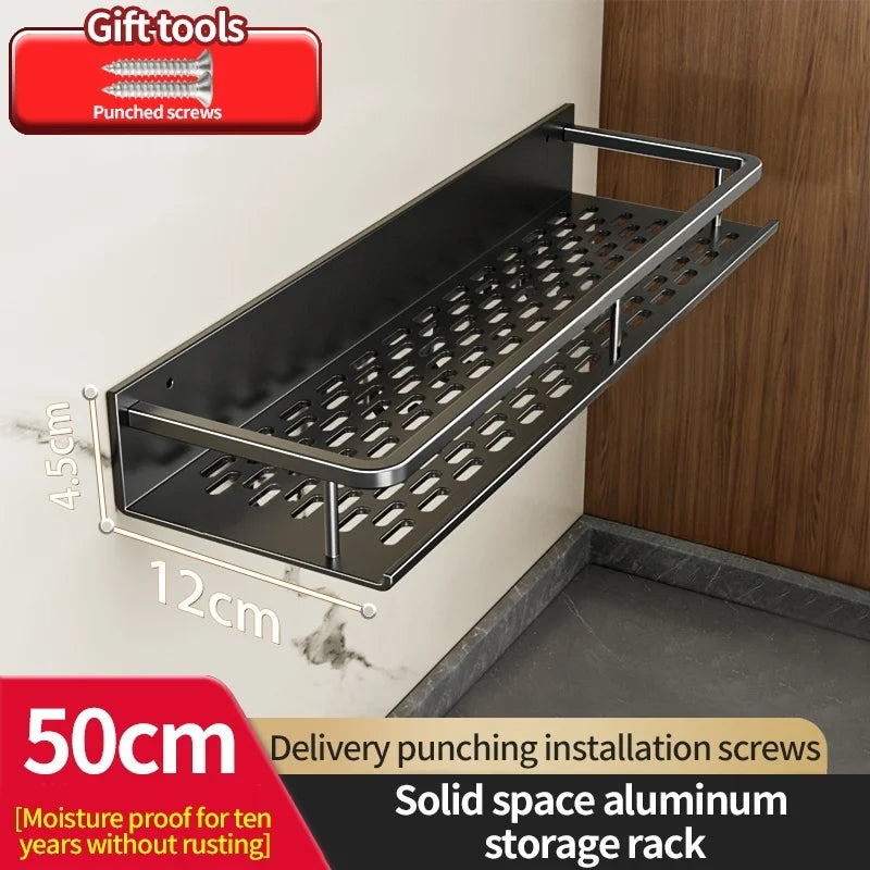 Kitchen Multifunctional Seasoning Storage Rack Wall Mounted Household Bathroom Wall Storage Rack