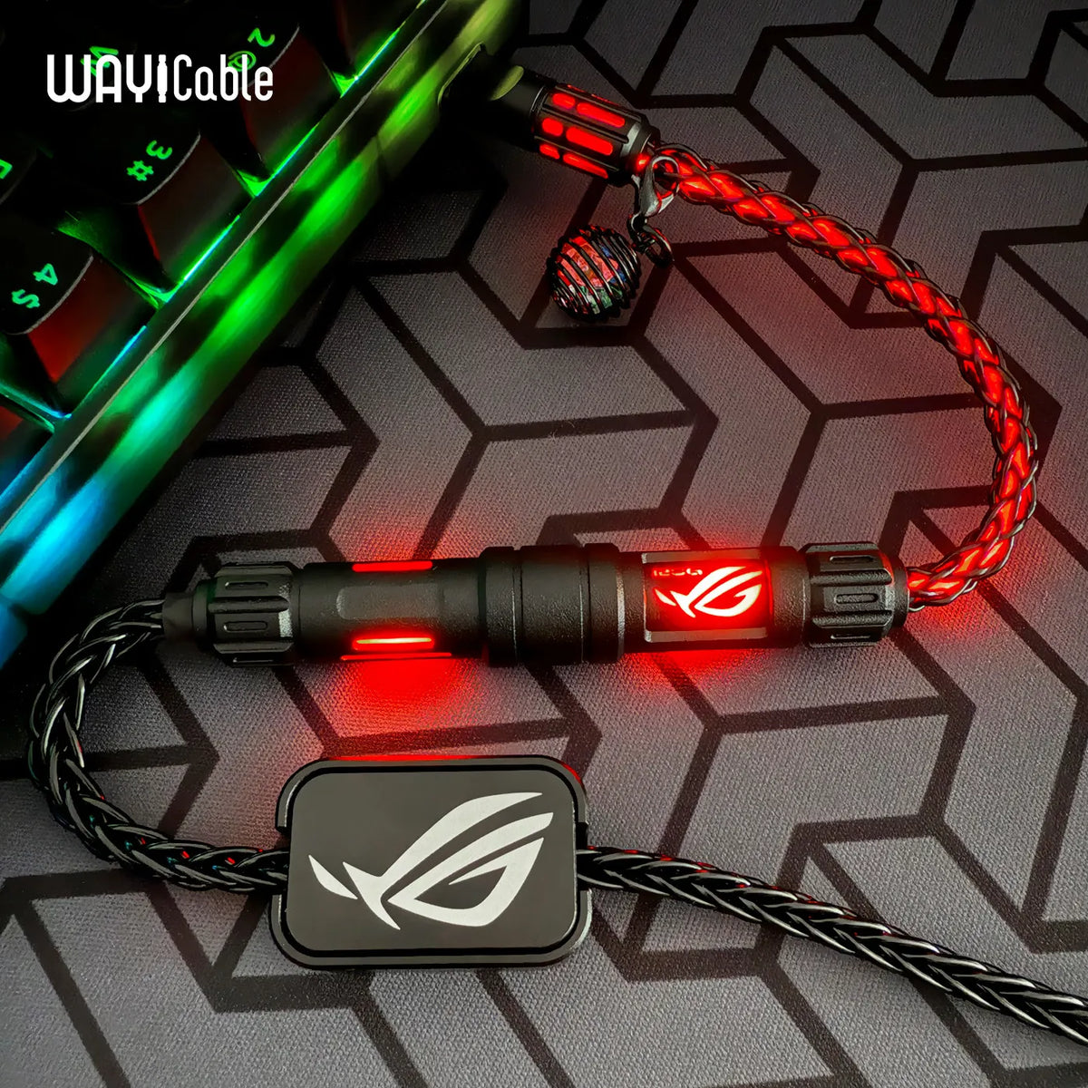 WAYi Magnetic Keyboard Cable Mechanical RGB Magnetron Color Changing 8K Aviation Plug Cable PC Laptop Keyboard Accessories