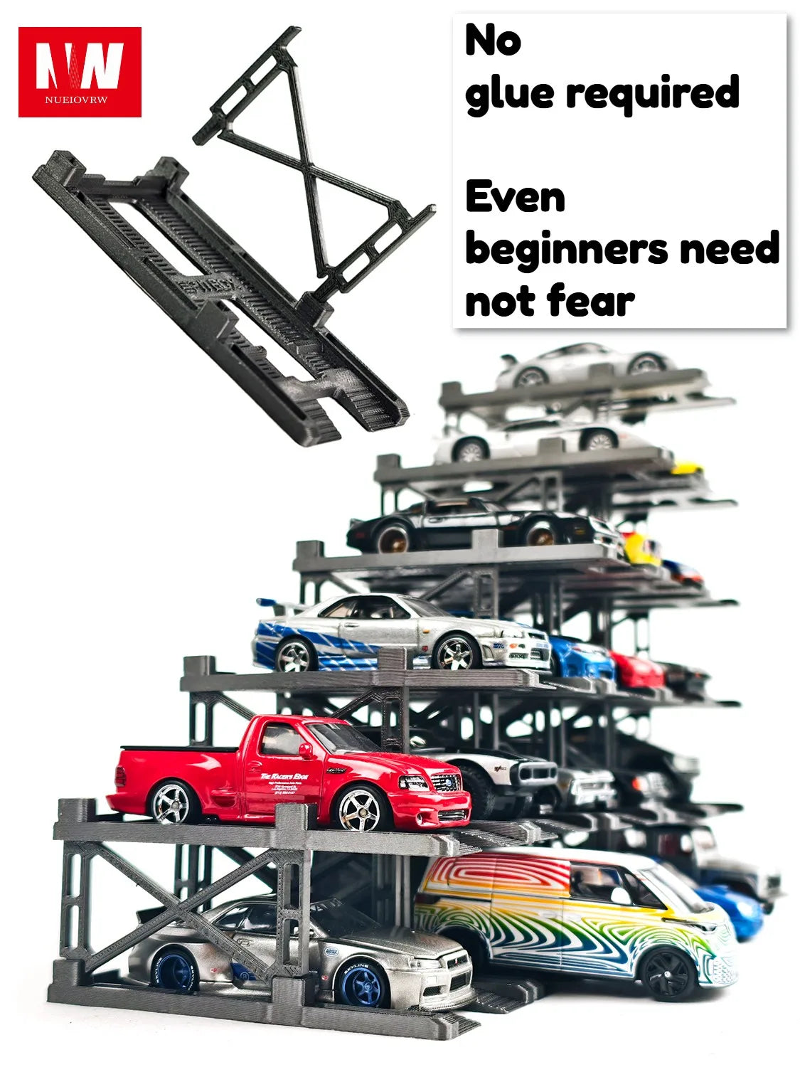 Diorama 1/64 Modular Multi-Storey Parking Lot Rack Model Car Display Storage Cabinet Models