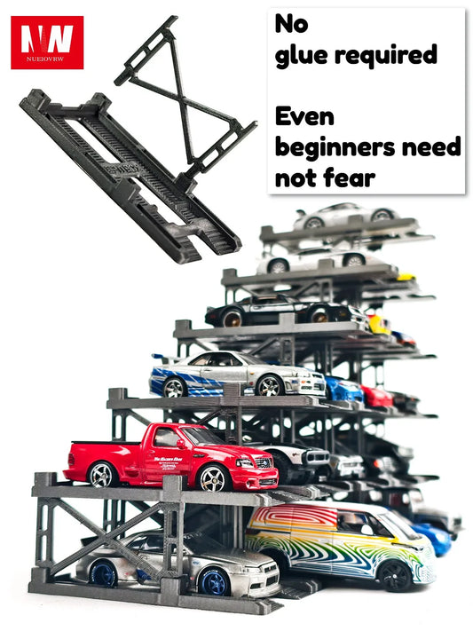 Diorama 1/64 Modular Multi-Storey Parking Lot Rack Model Car Display Storage Cabinet Models