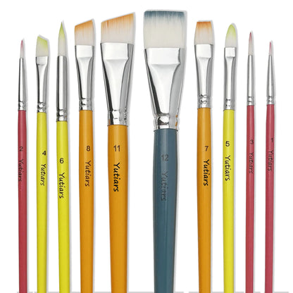 10Pcs Face Brush ，3pcs Finger Sponge Case Daubers Foam and 6pcs Paint Sponges for Oil Acrylics Watercolor Rock Canvas Painting